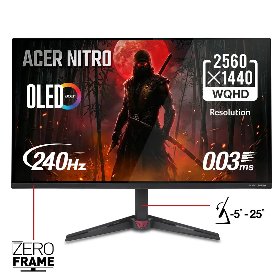Acer Nitro VG277U 27" QD-OLED Gaming Monitor, 1440p 240Hz