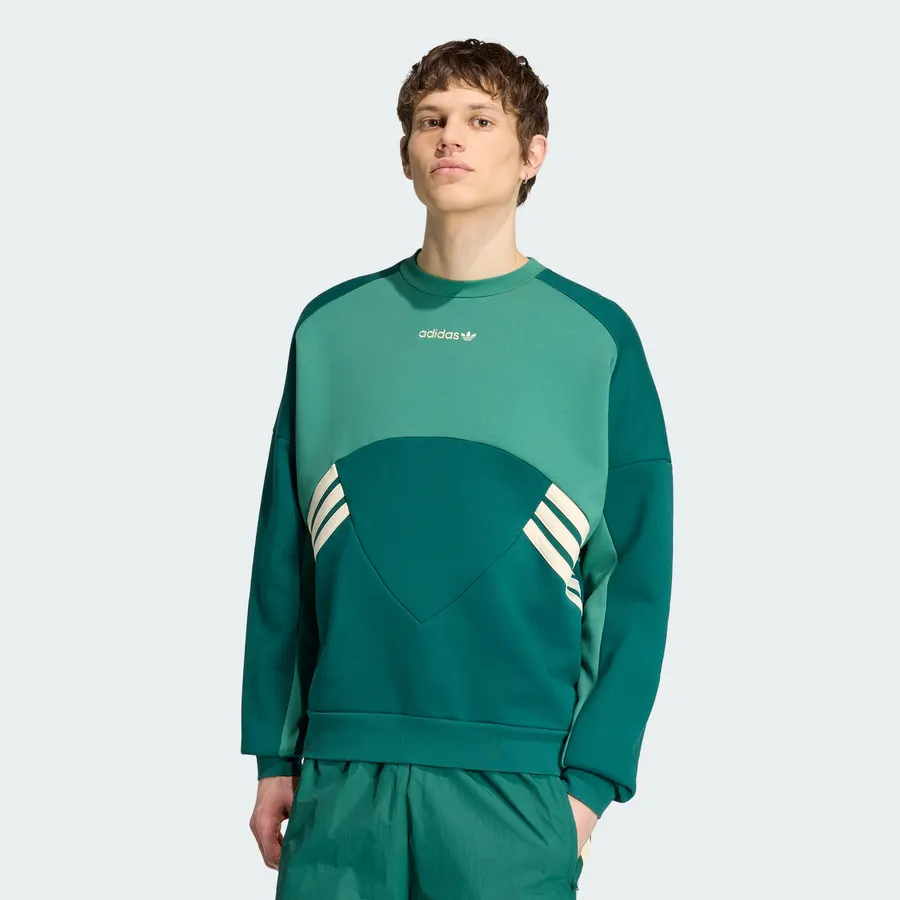 adidas Munich 93 Crew Neck Sweatshirt, Collegiate Green
