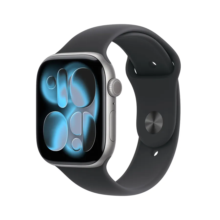 Apple Watch Series 11 GPS + Cellular 46mm, Space Gray Aluminum Case with Black Sport Band