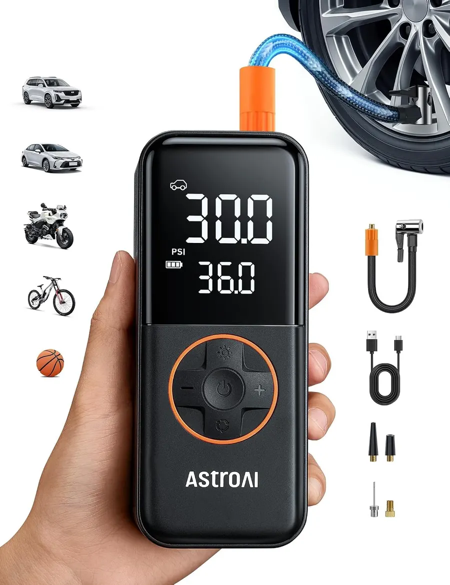 AstroAI L4 Cordless Tire Inflator, 150PSI, 6600mAh Battery