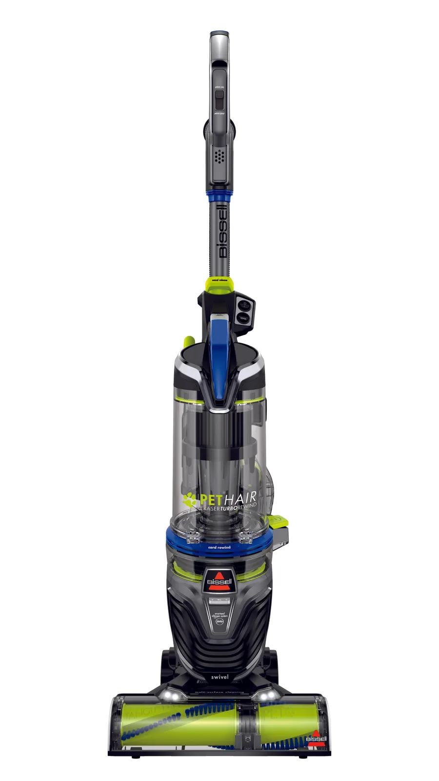 BISSELL Pet Hair Eraser Turbo Rewind Vacuum, Blue