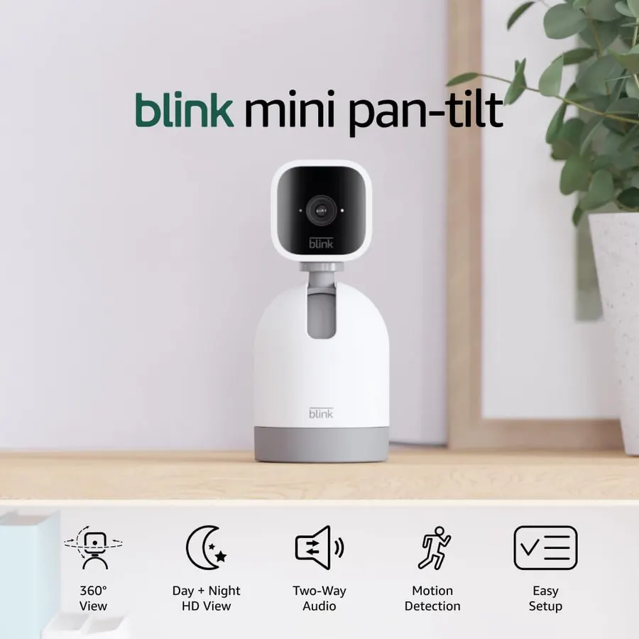 Blink Mini Pan-Tilt Camera (White)