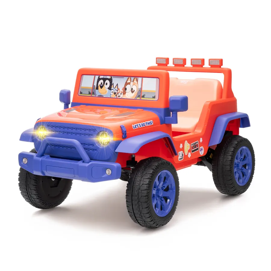 Bluey 12V Electric Ride-On Jeep for Kids, 1-Seat