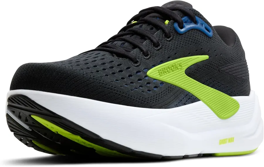 Brooks Ghost Max 3 Running Shoe, Black/Navy/Acid Lime