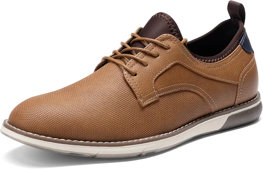 Bruno Marc Men's Casual Dress Oxford Shoes, Brown