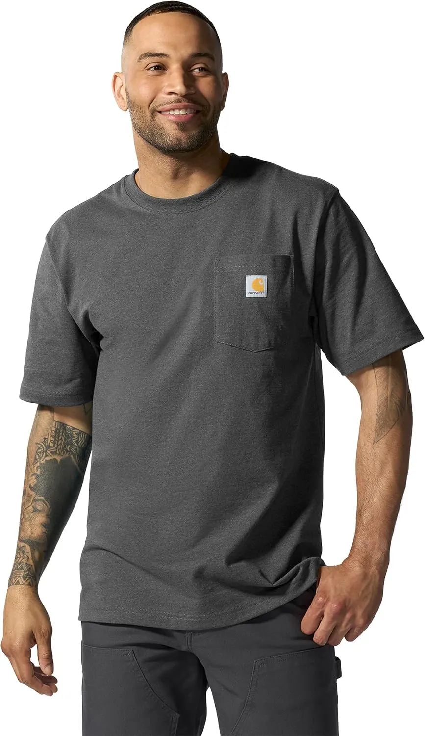 Carhartt Men's K87 Pocket T-Shirt, Carbon Heather
