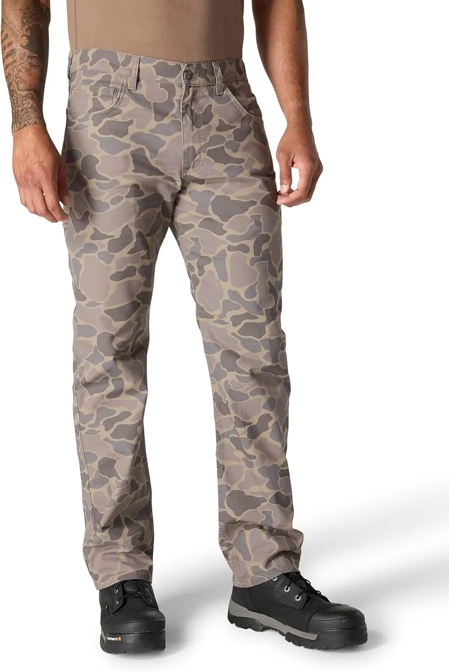 Carhartt Men's Relaxed Straight Rigby Pant, Khaki Vintage Camo