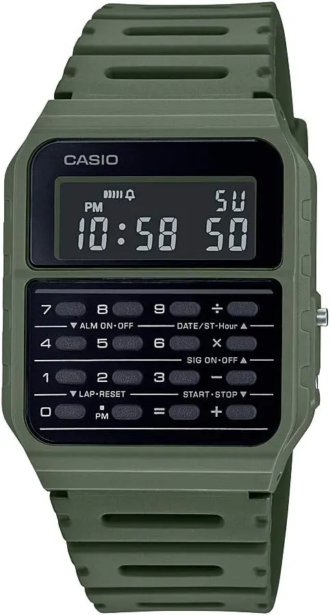 Casio CA53W Vintage Series Digital Watch, Green