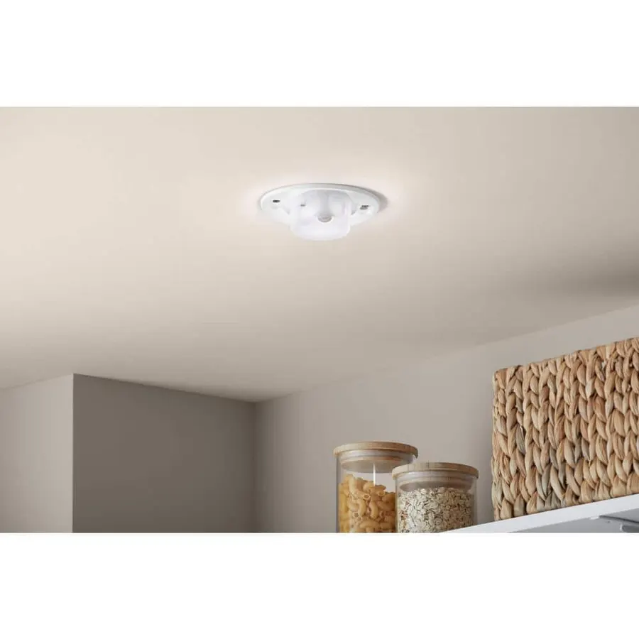 Commercial Electric 5 in. LED Motion-Sensing Flush Mount Utility Light, 650 Lumens, 4000K