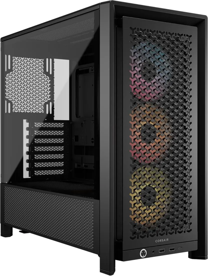 CORSAIR 4000D RS ARGB Frame Modular Mid-Tower ATX Case, Black