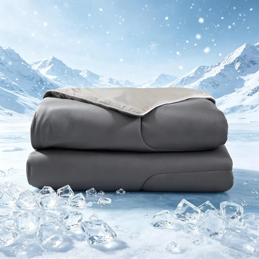 Cosybay Double-Sided Cooling Comforter, Full/Queen, Grey