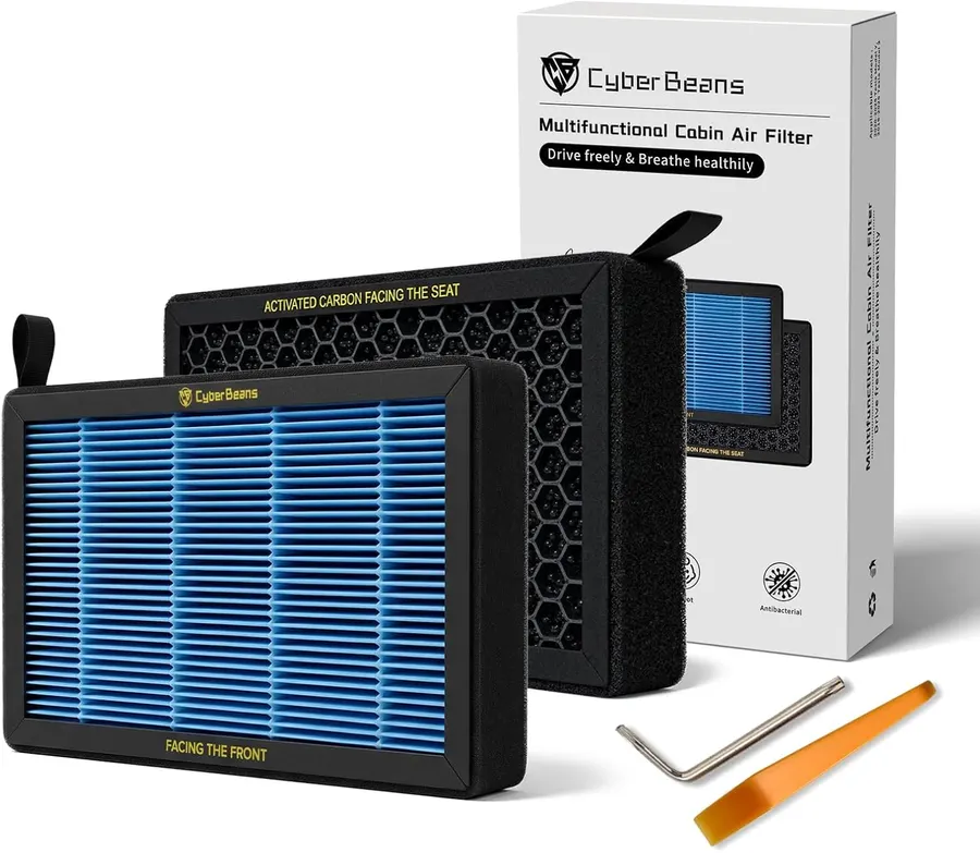 CYBERBEANS HEPA Cabin Air Filter for Tesla Model 3/Y, 2-Pack