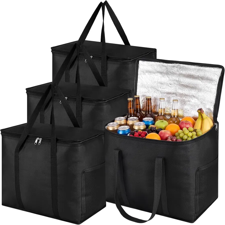 Dntorx 2-Pack Insulated Grocery Bags (28L)