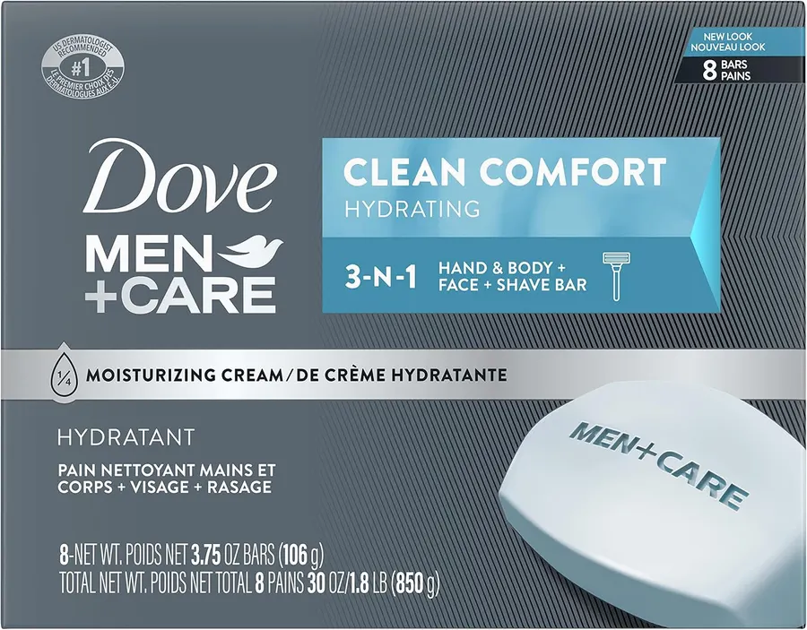 Dove Men+Care Body and Face Bar, 8-Pack
