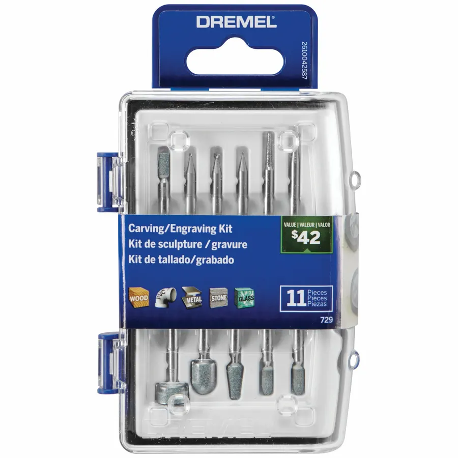 Dremel 729-01 11-Piece Diamond-Grit Carving & Engraving Accessory Kit