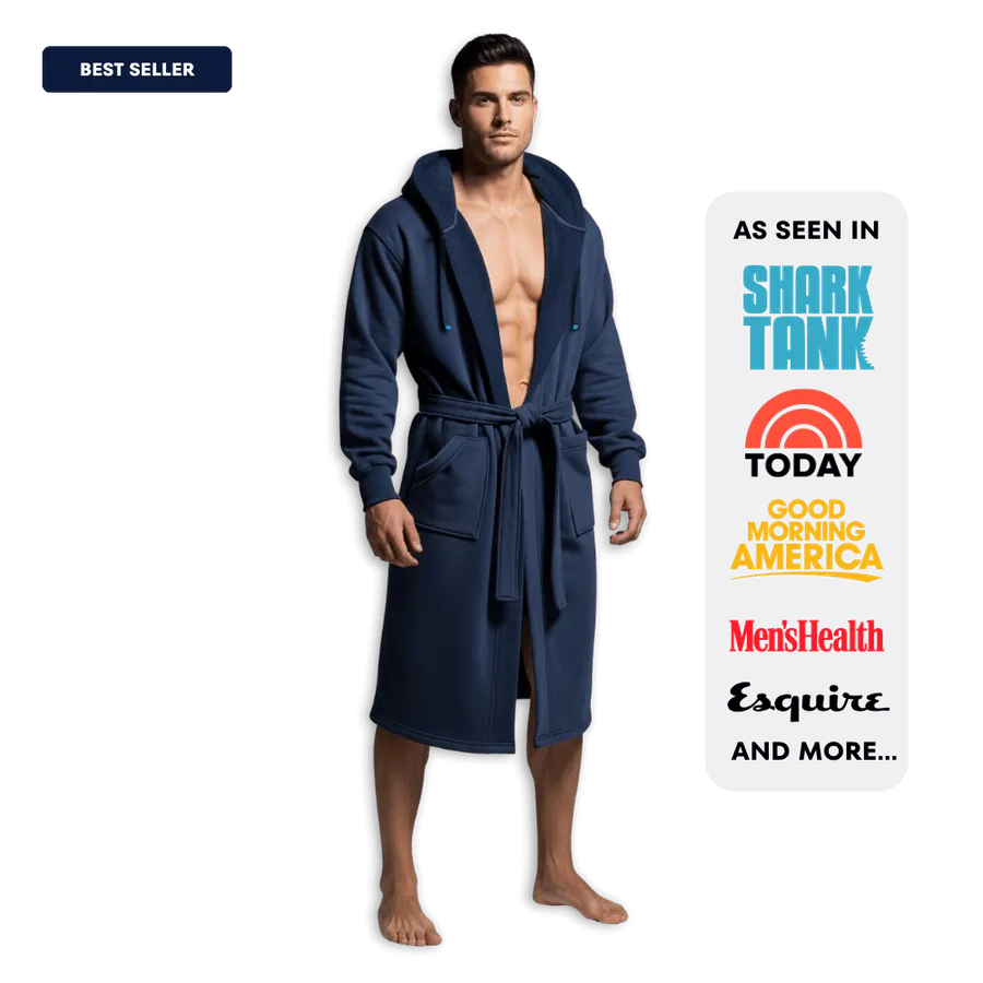 DudeRobe Hooded Bathrobe (WeekendBlend Fabric)
