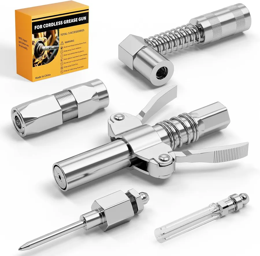 Ecarke 12000 PSI Grease Gun Coupler Kit, 5-Piece