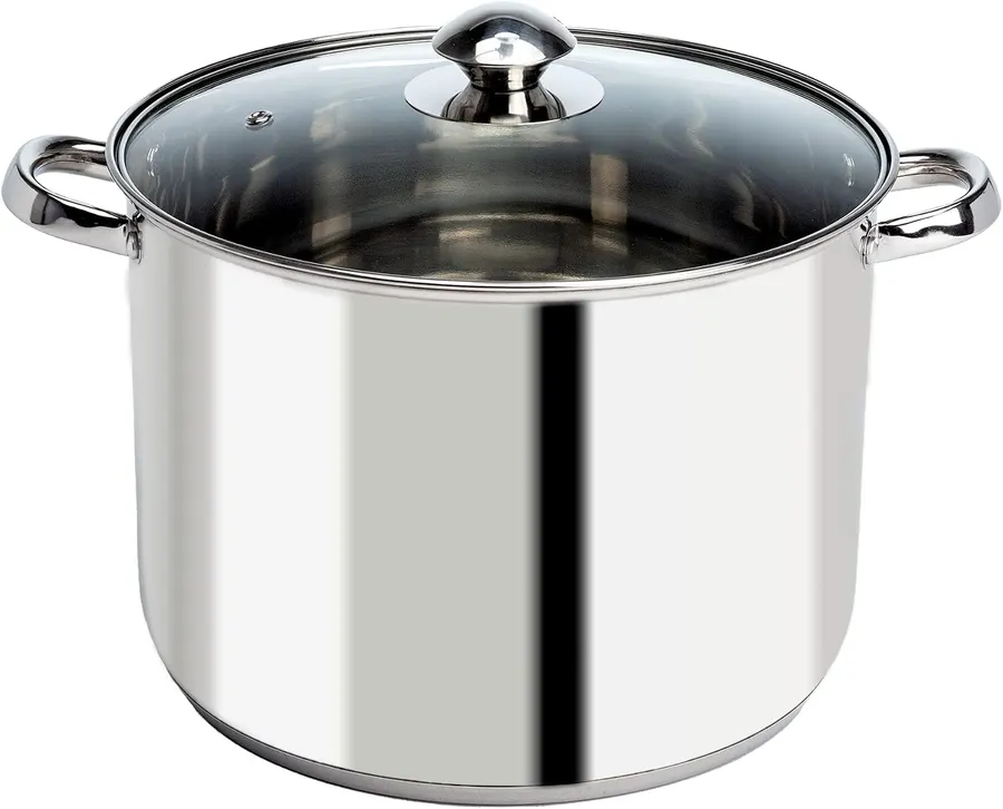 Ecolution Stainless Steel Stock Pot with Glass Lid, 8-Quart