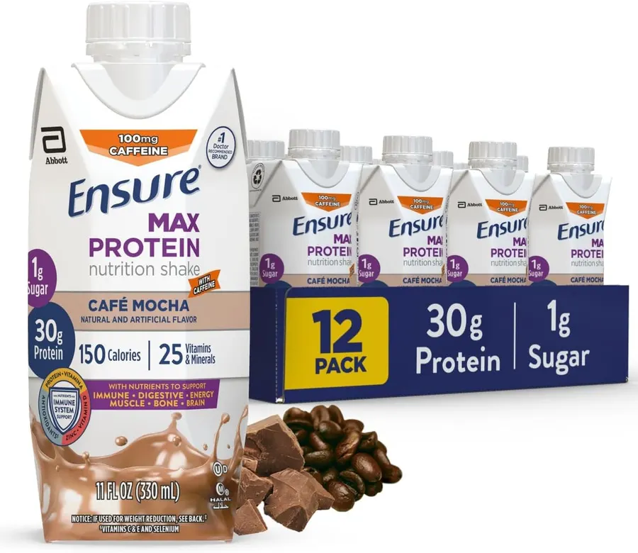 Ensure Max Protein Café Mocha Shake, 12-Pack (11 fl oz)