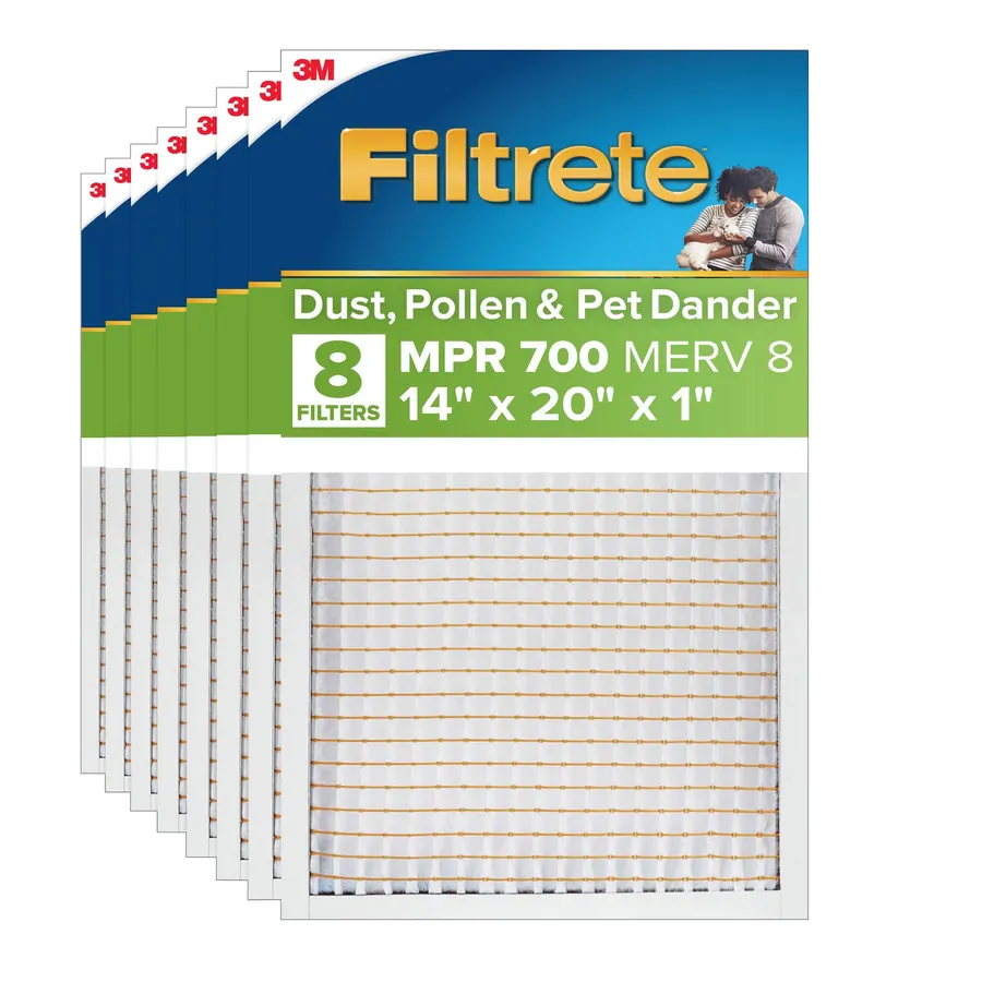 Filtrete Air Filter 1" MPR 700 MERV 8, 8-Pack