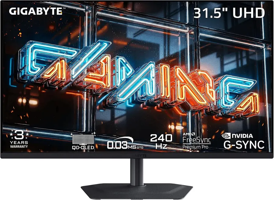 GIGABYTE MO32U24 31.5" QD-OLED Gaming Monitor, 4K UHD 240Hz