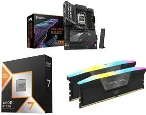 GIGABYTE X870 AORUS ELITE WIFI7 + AMD Ryzen 7 9800X3D + Corsair Vengeance RGB 32GB Combo