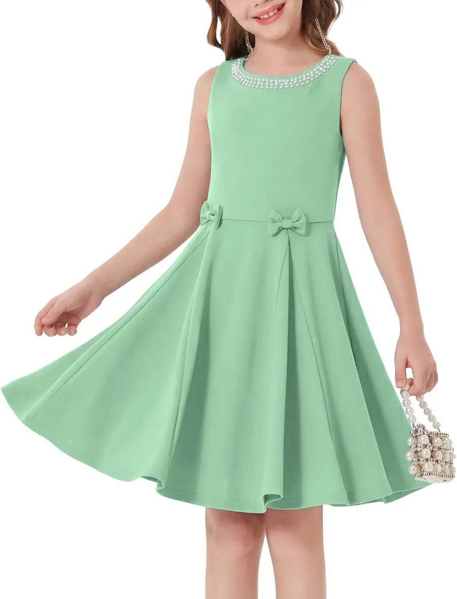 GRACE KARIN Girls Sleeveless A-Line Formal Dress, Size 7-14 Years