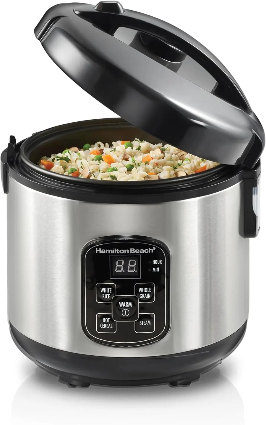 Hamilton Beach 8-Cup Digital Programmable Rice Cooker & Food Steamer (37518)