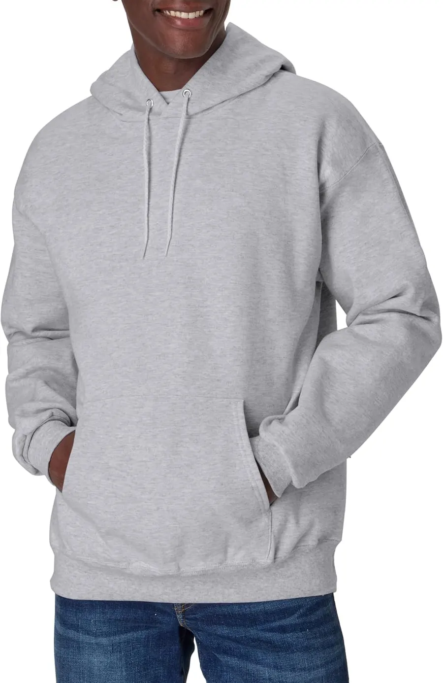 Hanes Men's Ultimate Cotton Heavyweight Pullover Hoodie, Light Steel