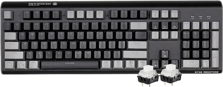 Hexgears GK735 Wired Full-Size Mechanical Keyboard, Kailh Box White Switch