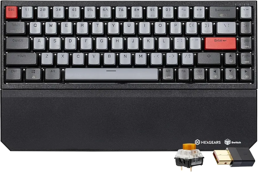 Hexgears X1 Pro Wireless Mechanical Keyboard, 68-Key Hot-Swappable