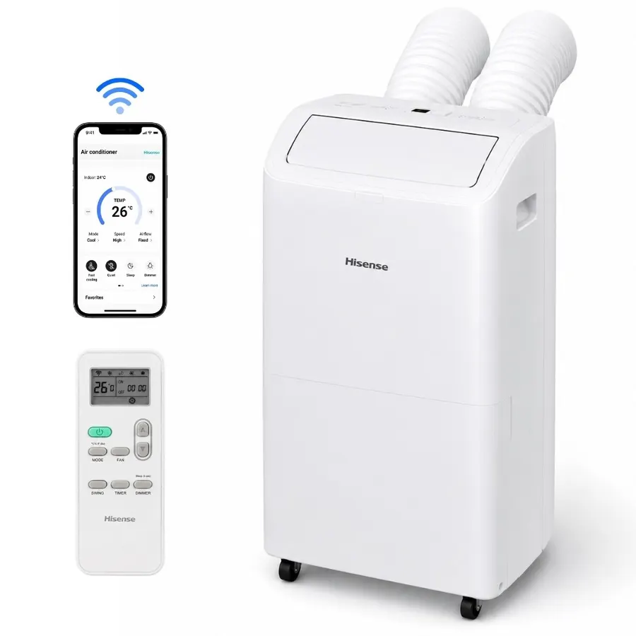 Hisense HAP0825TWD 8,000 BTU Dual Hose Portable Air Conditioner (Refurbished)
