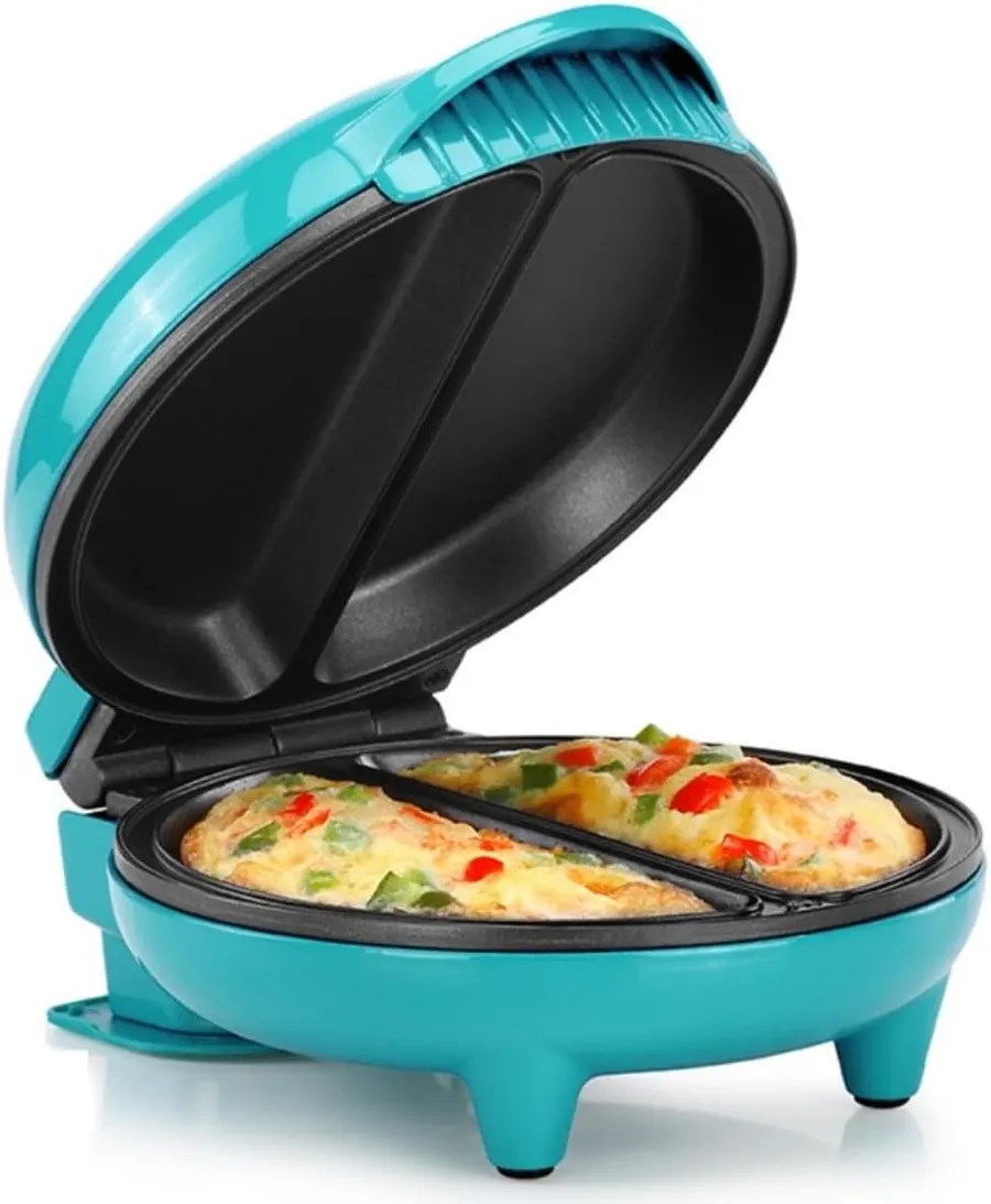 Holstein Housewares 2-Section Omelet & Frittata Maker, Teal