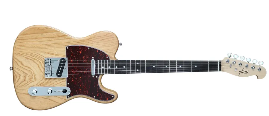 Indio by Monoprice Retro DLX Plus Solid Ash Electric Guitar with Gig Bag
