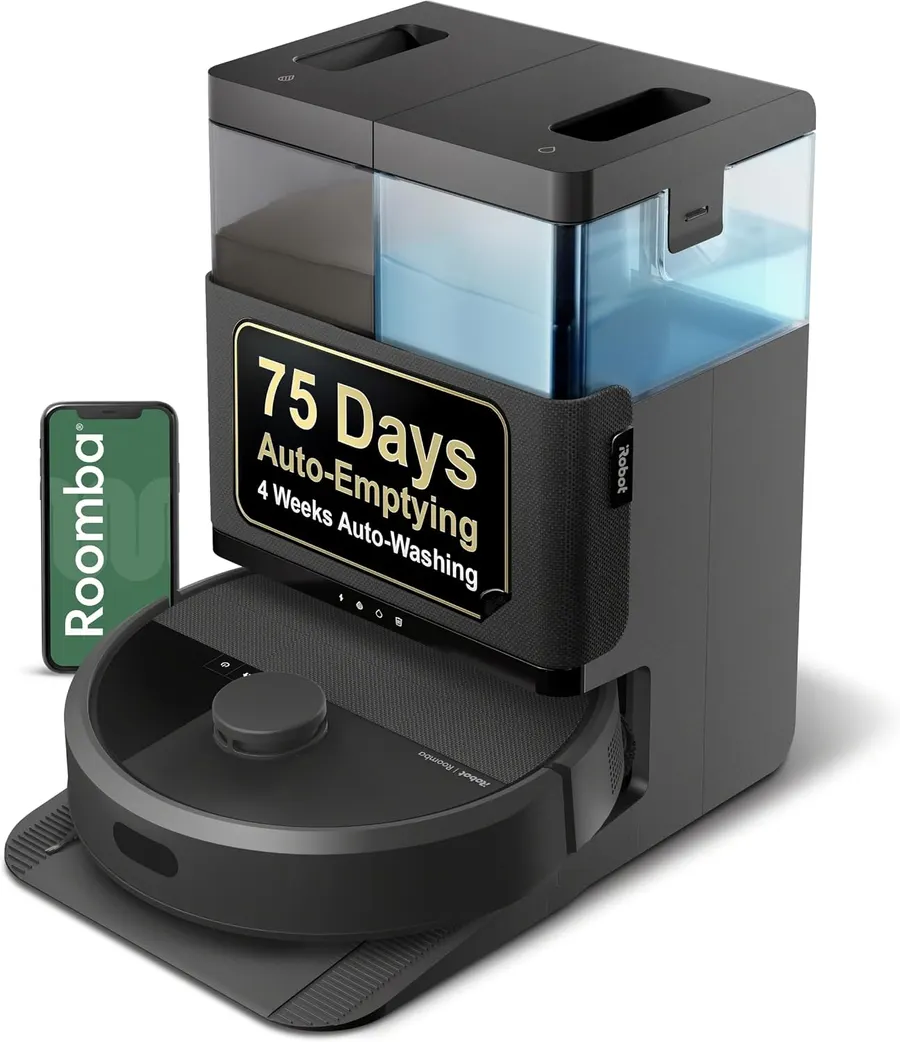 iRobot Roomba Plus 405 (G181) 2-in-1 Vacuum & Mop Robot with AutoWash Dock, Charcoal Gray