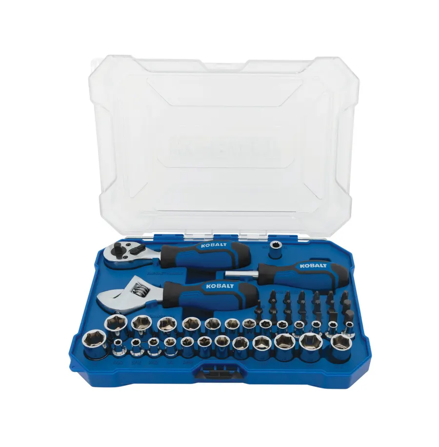 Kobalt Stubby 50-Piece Metric and SAE Mechanics Tool Set with Hard Case