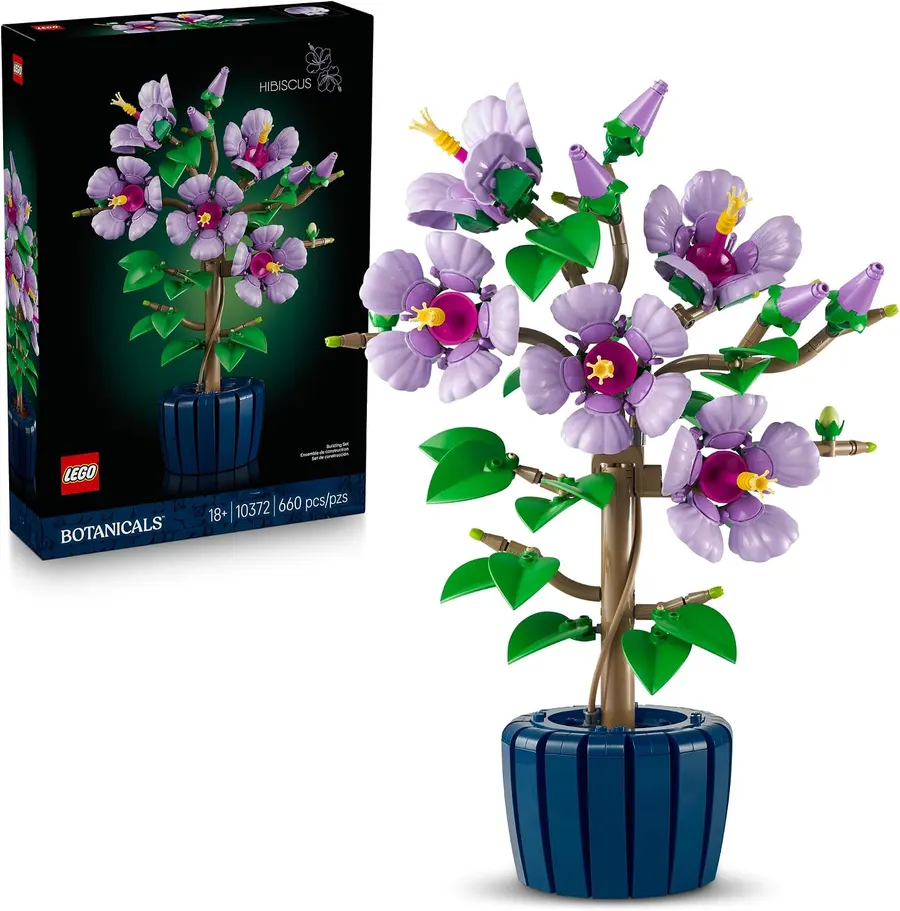 LEGO Botanicals Hibiscus Flower Building Set (10372)