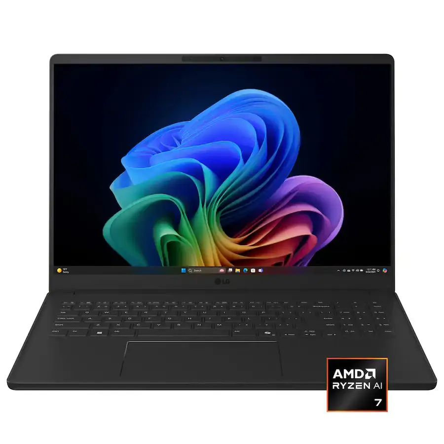 LG gram Book 16" Copilot+ PC Touchscreen Laptop, AMD Ryzen AI 7 445, 16GB RAM, 1TB SSD, Titan Black