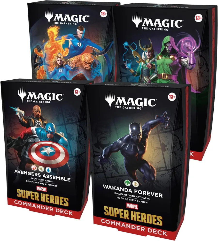 Magic: The Gathering Marvel Super Heroes Commander Deck Bundle - All 4 Decks