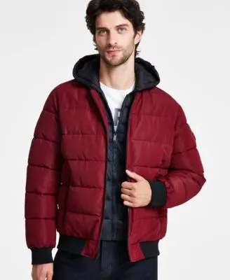 Michael Kors Men's Hooded Puffer Bomber Jacket