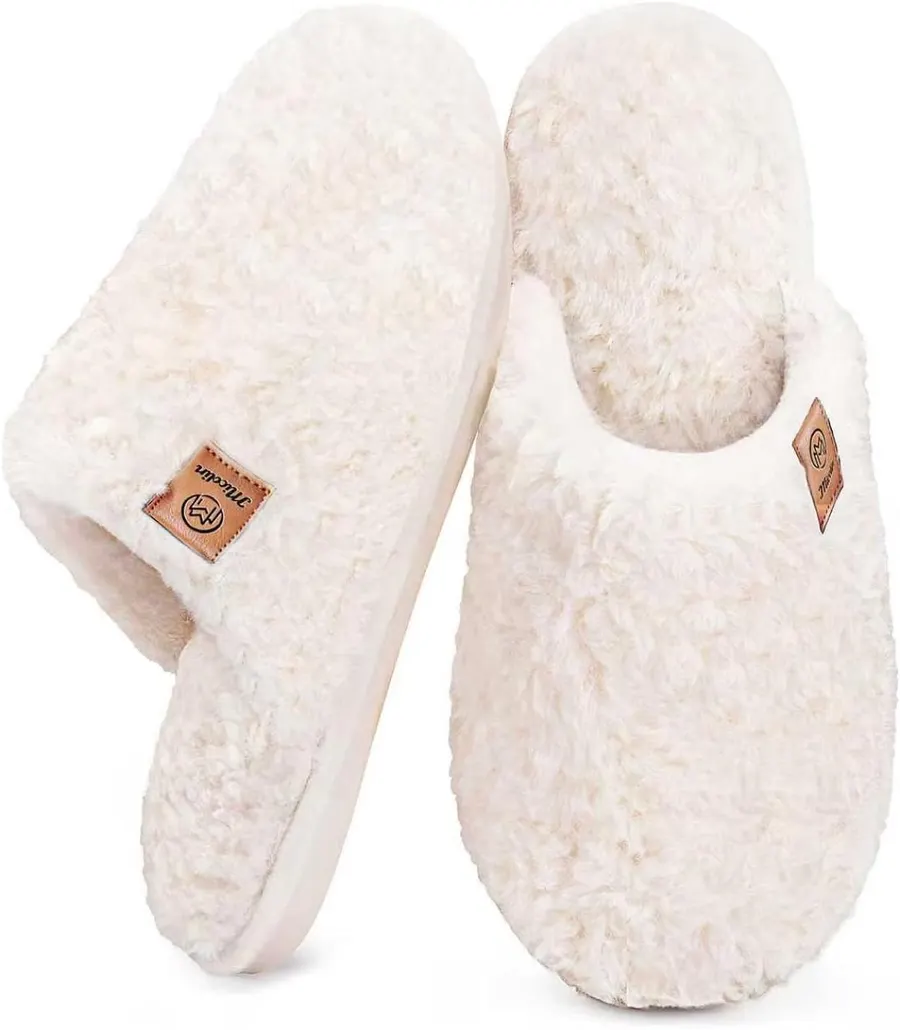 Micolin Women's Fuzzy Memory Foam House Slippers