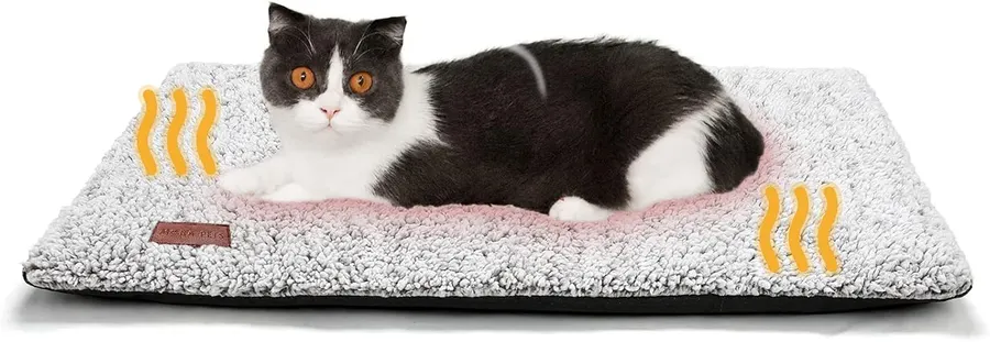 Mora Pets Self Heating Cat Bed Pad, 24" x 18", Removable Cover