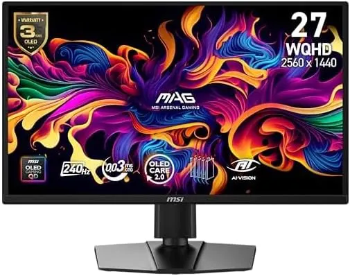 MSI MAG 272QPCT QD-OLED X24 27-Inch WQHD Gaming Monitor (Factory Reconditioned)