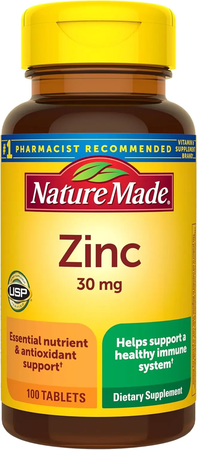 Nature Made Zinc 30 mg, 100 Tablets