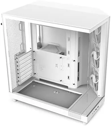NZXT H6 Flow CC-H61FW-01 Compact Mid-Tower Case (White)