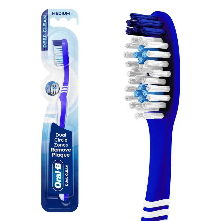 Oral-B Dual Clean Toothbrush, Medium, 1 Count