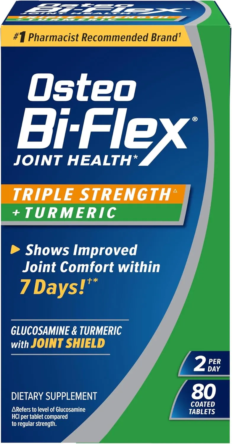Osteo Bi-Flex Triple Strength Glucosamine Supplement with Turmeric Extract, 80 Ct