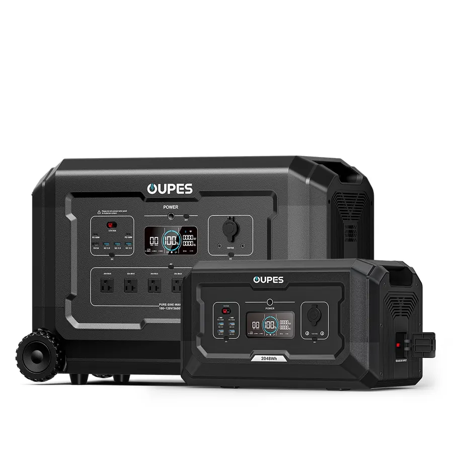 OUPES Mega 3 Portable Power Station + B2 Extra Battery, 3072Wh/3600W