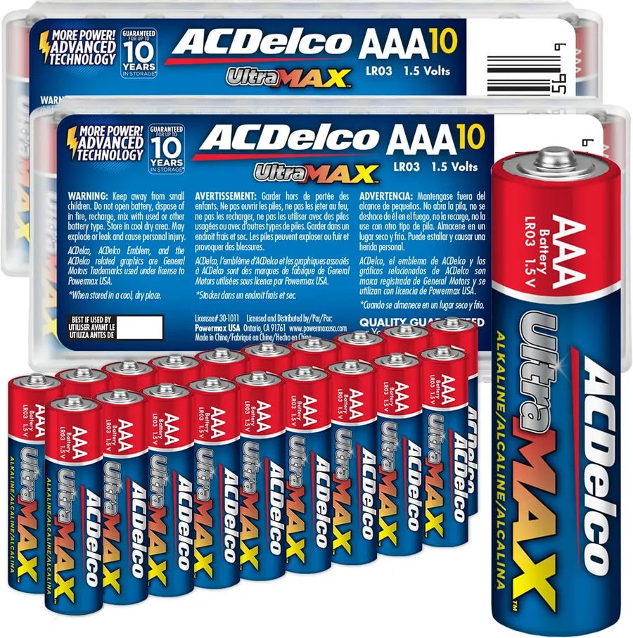Powermax ACDelco UltraMAX AAA Batteries, 20-Count