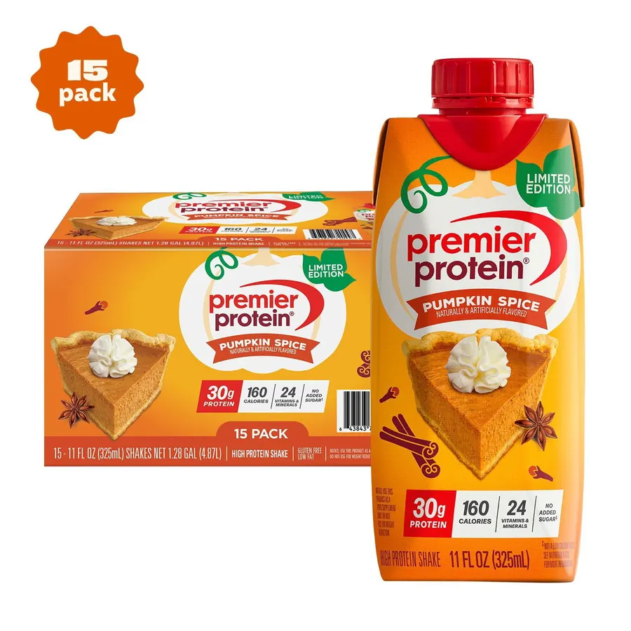 Premier Protein 30g High Protein Shake, Pumpkin Spice, 11 fl. oz., 15 pk.